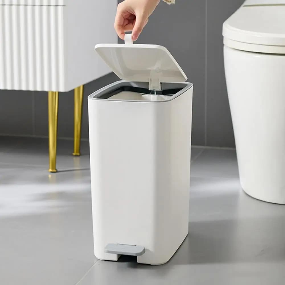 Bidone della spazzatura sottile Bidone della spazzatura da 2 Gal / 3 Gal Bidone della spazzatura a pedale con chiusura ammortizzata Bidone della spazzatura per il controllo degli odori Bidone della spazzatura del pedale del bagno