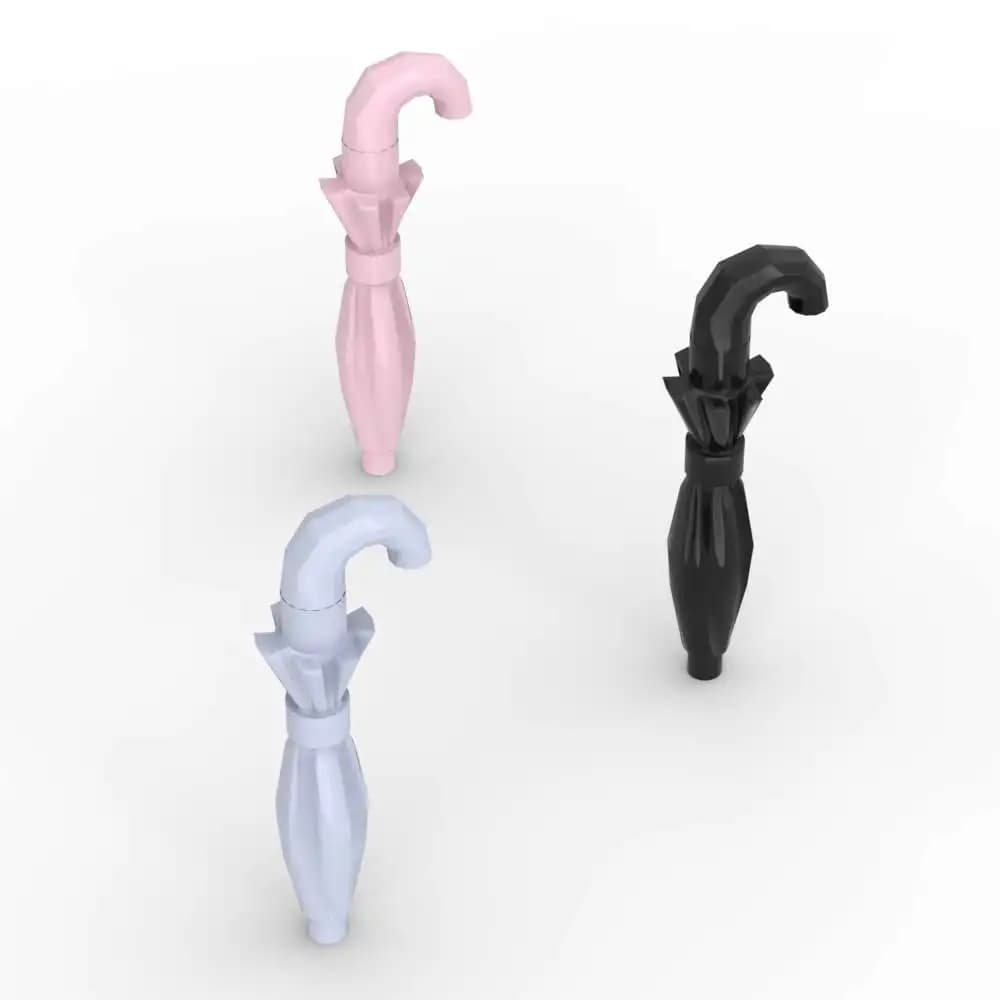 MOC 10 Pezzi Ombrello Lungo 27150 Kit di Blocchi da Costruzione Compatibili, Particelle Giocattolo per Bambini, Regalo di Compleanno