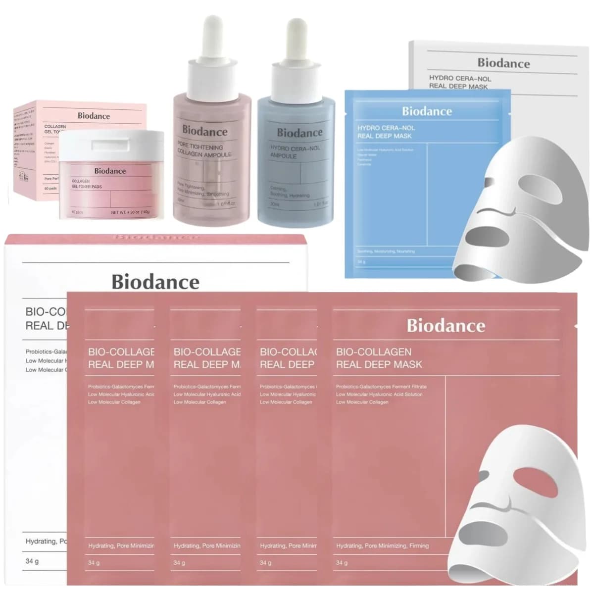 Maschera Viso al Collagene Bio-attivo per il Sonno, Riparazione Barriera Cutanea, Essenza Lenitiva in Fiala, Idratante, Raffinante Pori, Cura della Pelle