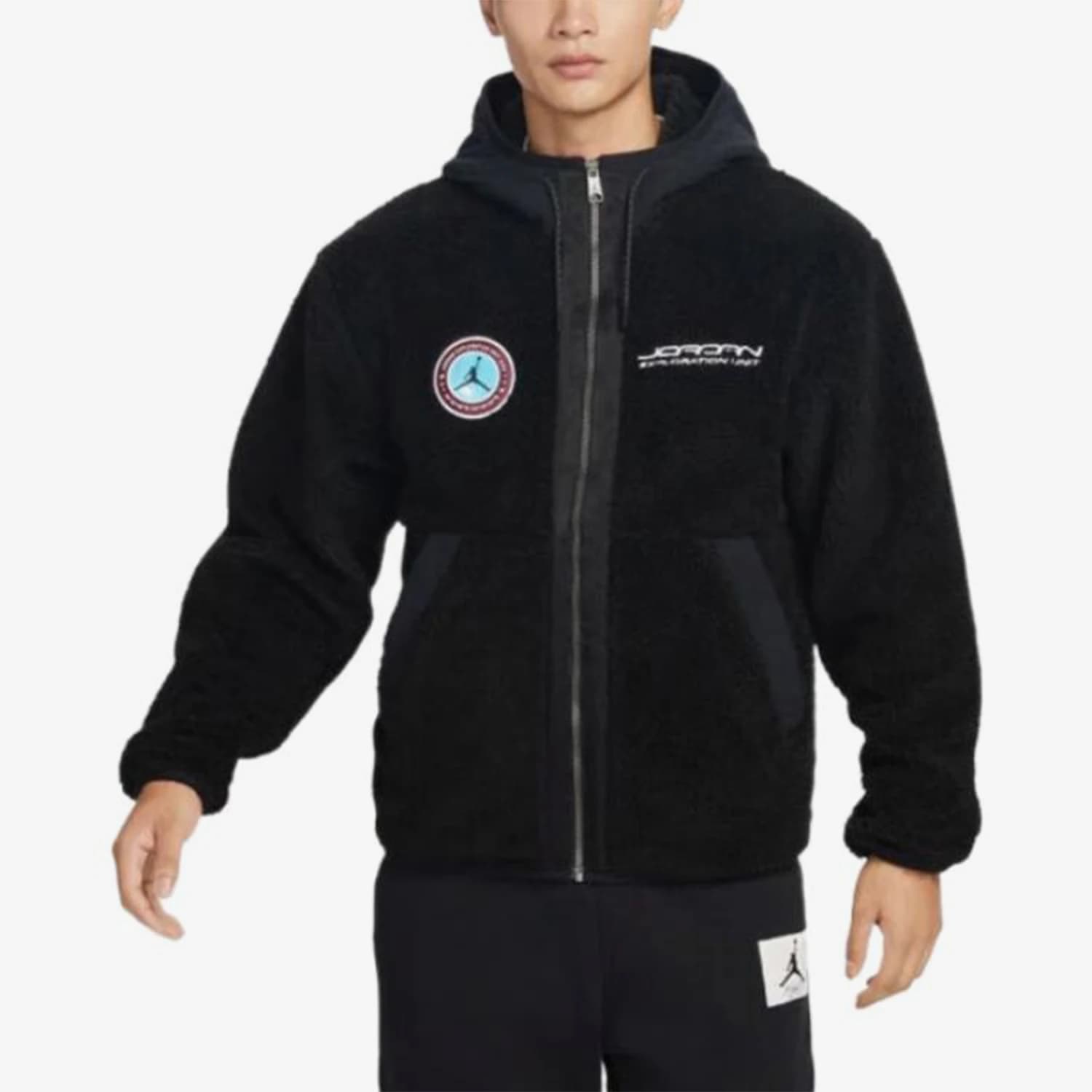 Giacca sportiva con cappuccio in pile Nike Air Jordan originale da uomo FB1908-010