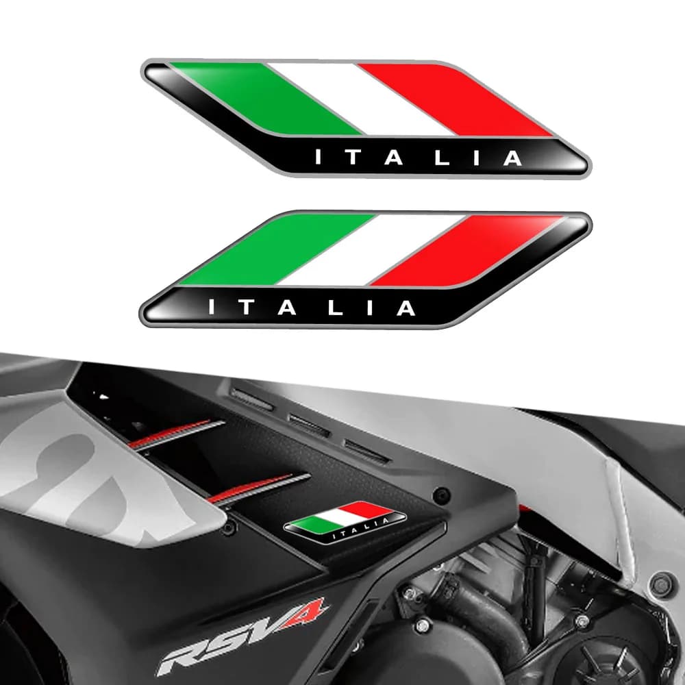 Adesivo riflettente 3D Italia Carenatura serbatoio moto Accessori bici per auto Accessori decalcomanie per RSV4 Benelli Vespa Ducati