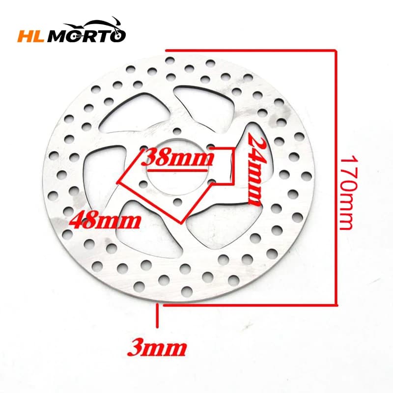 Foro interno 38mm del disco del freno di 170mm per i pezzi di ricambio elettrici del Kart del ciclomotore di Harley ATV del motorino elettrico cinese