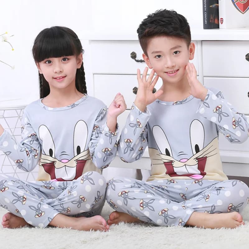 Pigiami per bambini Primavera Autunno Set Manica lunga Cartoon Bambini Homewear Suit Ragazzi Abbigliamento Pigiama per ragazze Bambino Abiti per bambini