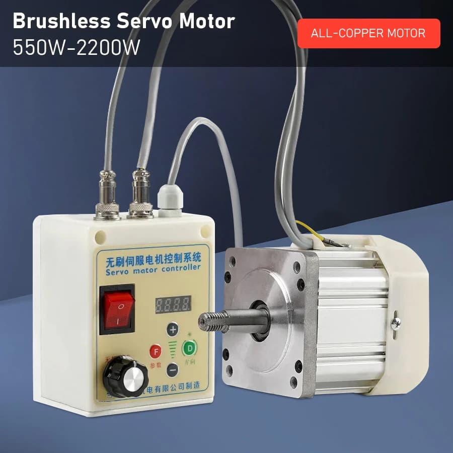Kit servomotore brushless 110V 220V Motore regolabile 550W 750W 1100W 2200W per servomotore per macchine da cucire e macchine per tornio