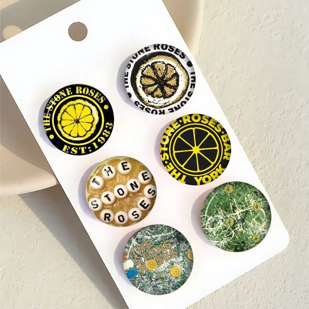Spilla da bavero con logo Rock Band S-Stone R-Roses, stile anime e cartone animato, per giacche e jeans, accessorio regalo