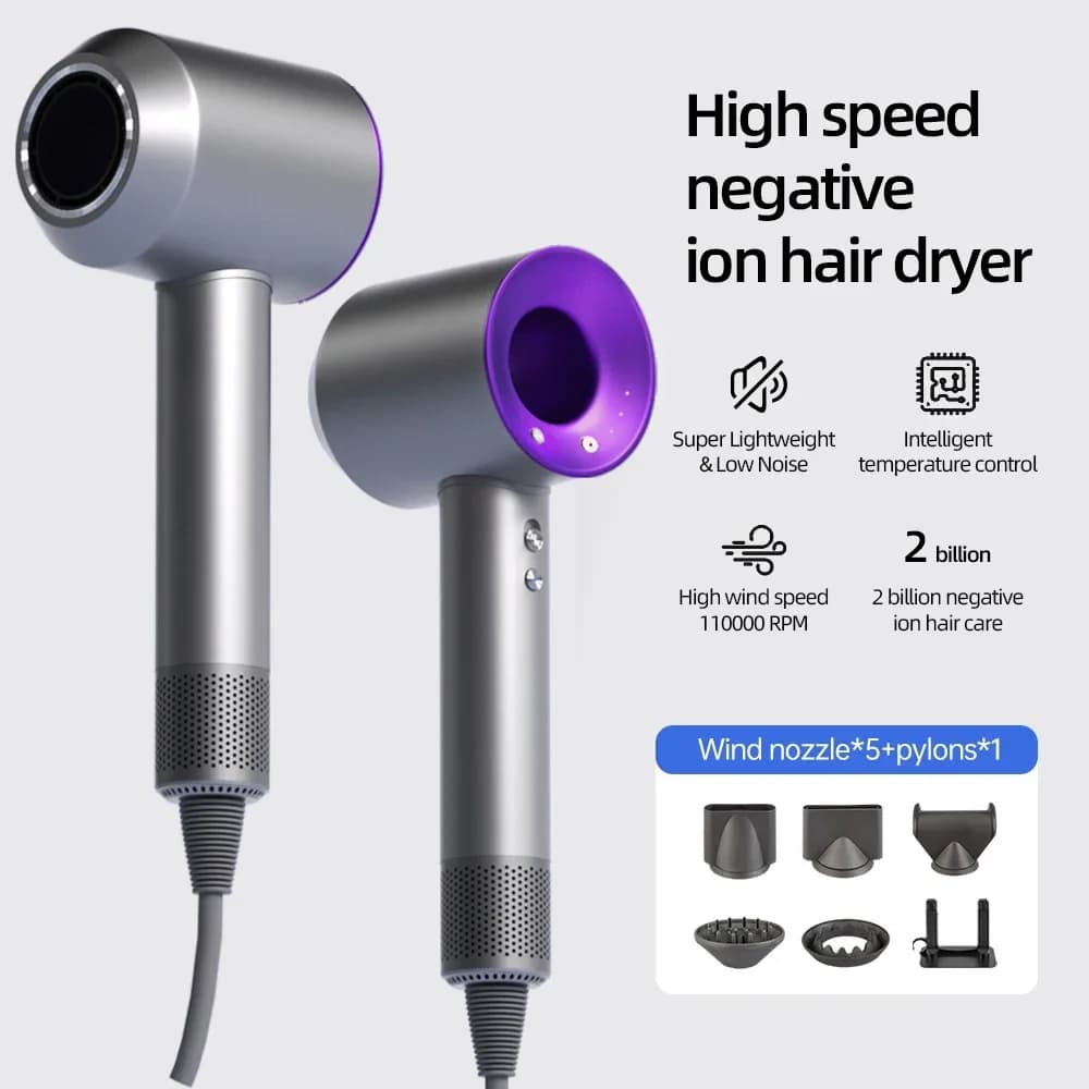 1600W Professional Haircare Hair dryer negative ions 220V Hair dryer without leaves High-speed home hair dryer saloon style tool