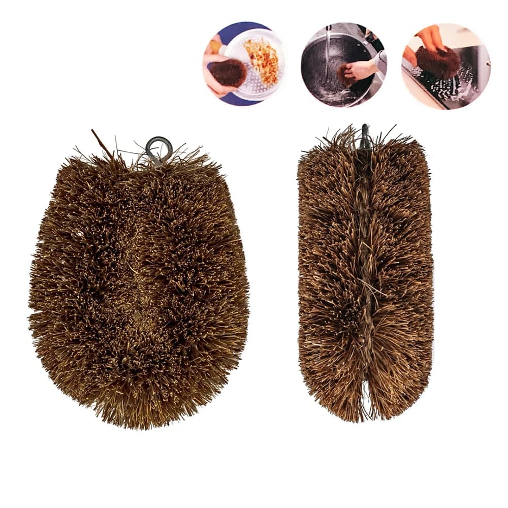Kitchen Pot Brush Washing Ball Coconut Fiber Brush Household Cleaning Accessories Scrubber Home Pot Pan Cleaning Tool