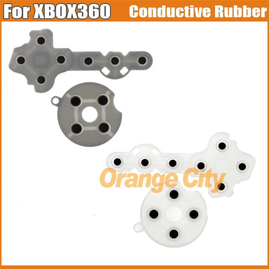 Set di cuscinetti in gomma siliconica conduttiva di ricambio per Xbox 360, accessori per console.