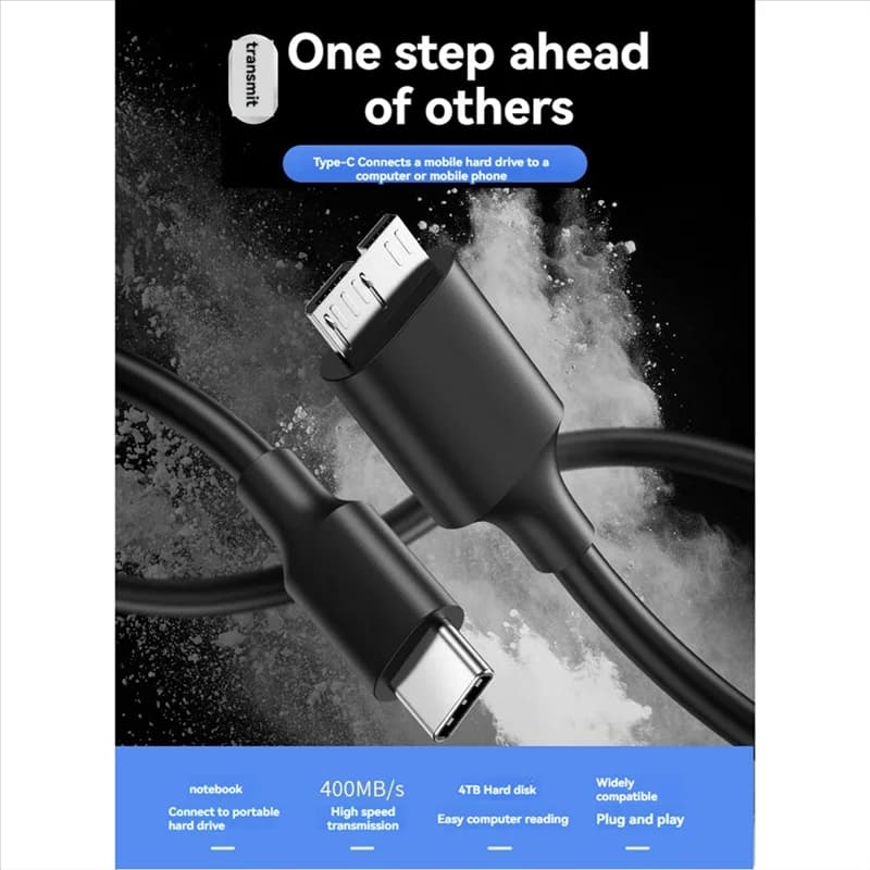 A32T-Connettore USB tipo C affidabile al cavo Micro-B per disco rigido esterno SSD e fotocamera