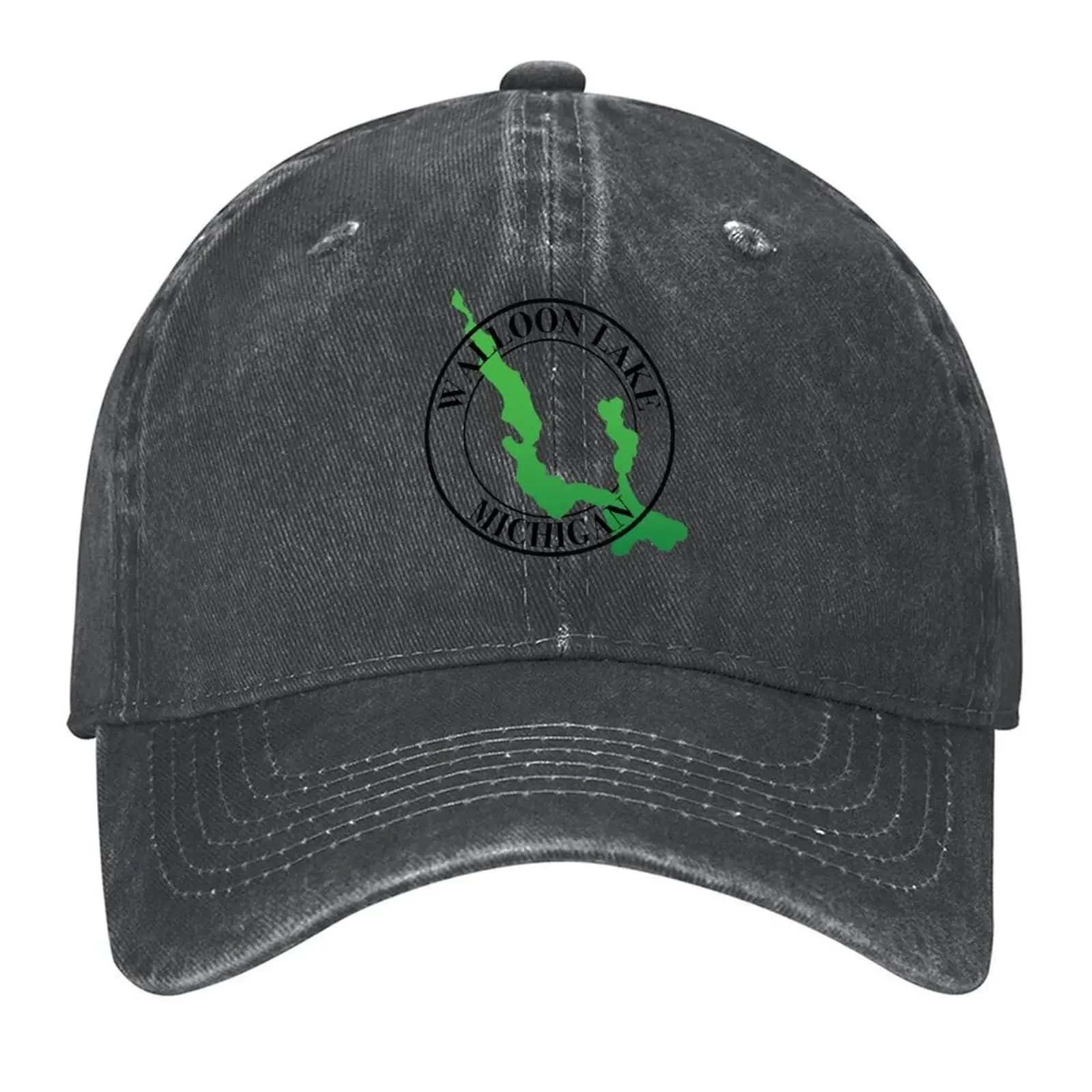 2026 Walloon Lake Michigan Baseball Cap Big Size Hat Ball Cap Winter hat Golf Wear Boy Women's