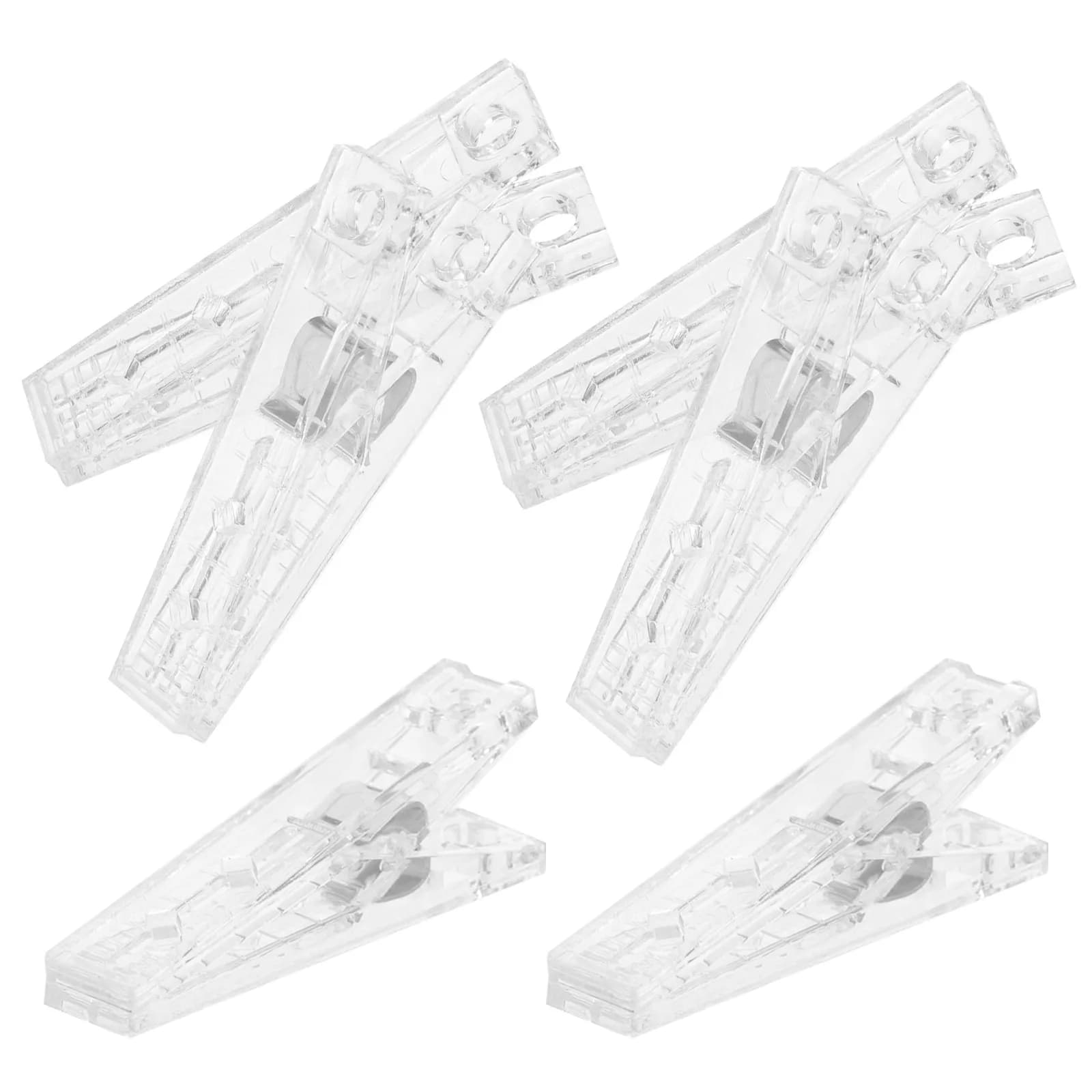 6Pcs Multi-Function Plastic Clips for Sewing Quilting Photo Fixing Bed Sheet Organization Socks Holding Anti-Slip Reusable Craft