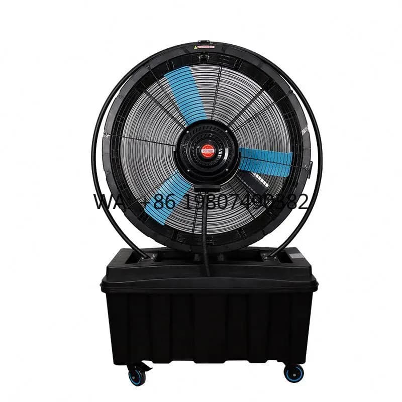 Ventilatore Nebulizzatore Mobile, Ventilatore Industriale Commerciale per Raffreddamento ad Acqua, Attrezzatura per Umidificazione e Ventilazione Esterna