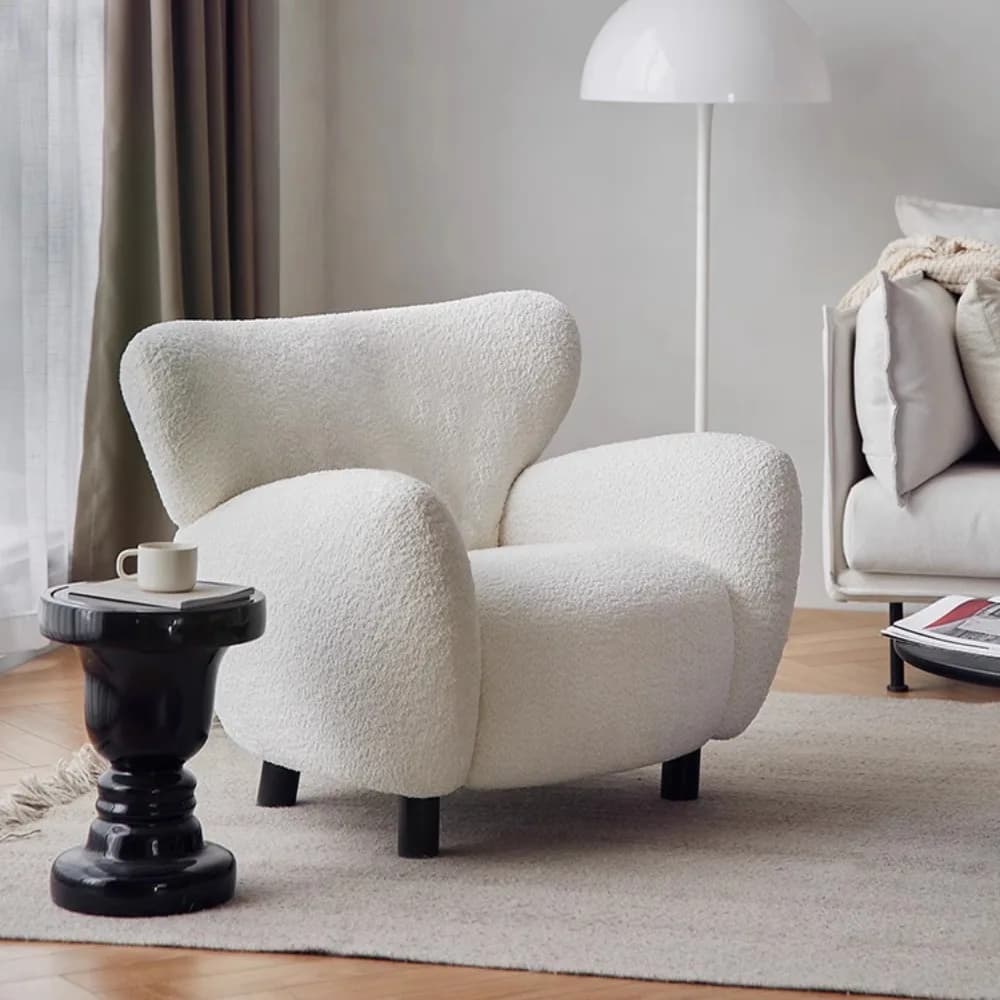 Sedia da ufficio moderna e carina per bambini, elegante arredamento per balcone, design nordico, comode poltrone per l'arredamento della camera da letto