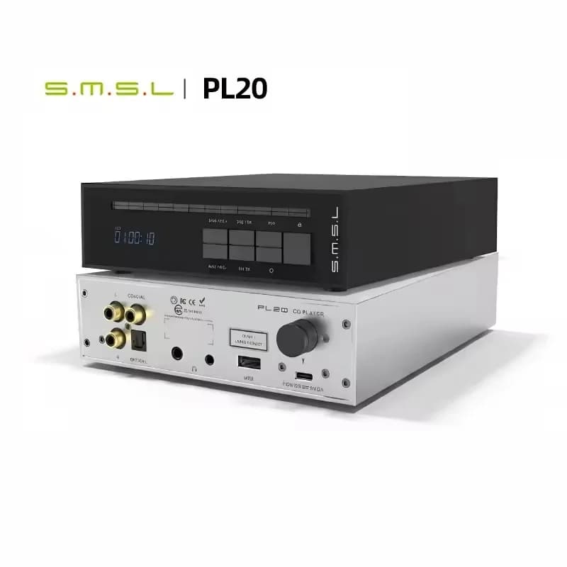 SMSL PL20 Hi-res Audio CD Player Portable CS43131*2 Support 3.5 4.4mm Headphone Optical Coaxial 32ohm Output With Remote Control