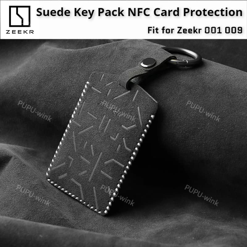 Geely ZEEKR 001 portachiavi in pelle scamosciata custodia protettiva per schede NFC per Zeekr 001 009 portachiavi speciale Alcantara accessorio di fascia alta