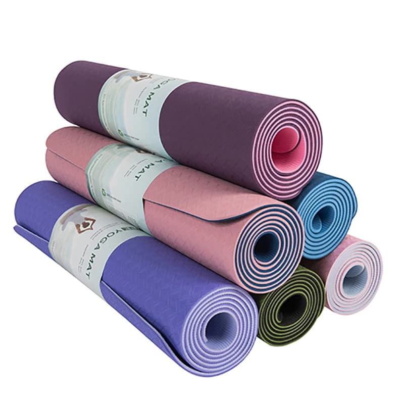 TPE Premium Yoga Mat 2026 Double-layer, Ecological, with Custom Logo, Anti-slip, Often, for Gym, Wholesale
