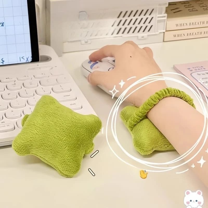 Creative Wrist Protection Mouse Pad Keyboard Typing Anti Wear Hand Support Office Wrist Protection Pad Pink Versatile Wholesale
