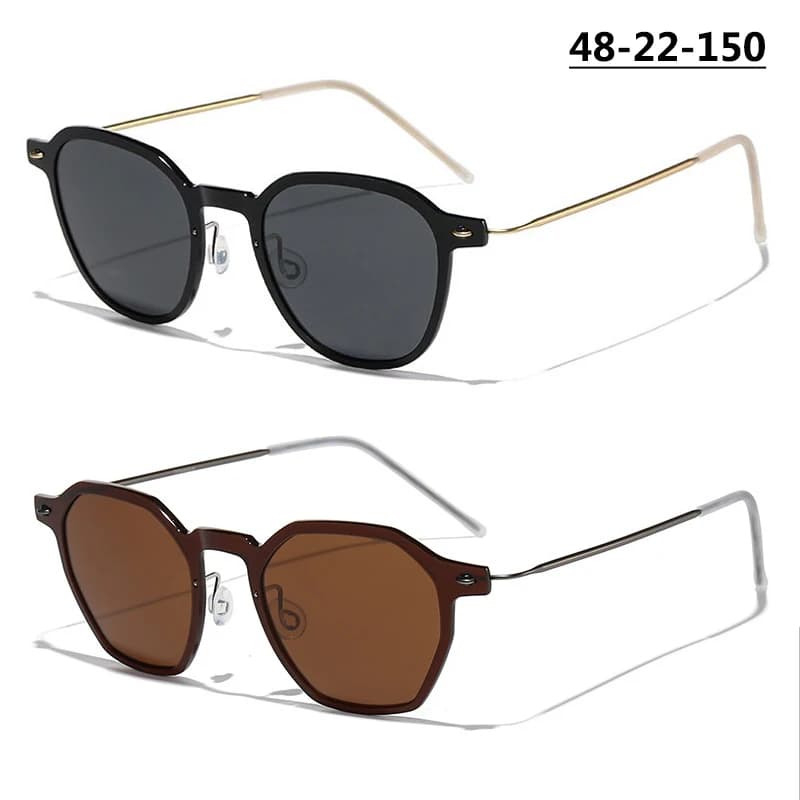 Denmark Design Polygon Polarized Sunglasses 8348 Men Women Ultralight Screwless Titanium Sun Glasses Outdoor Driving Eyeglasses