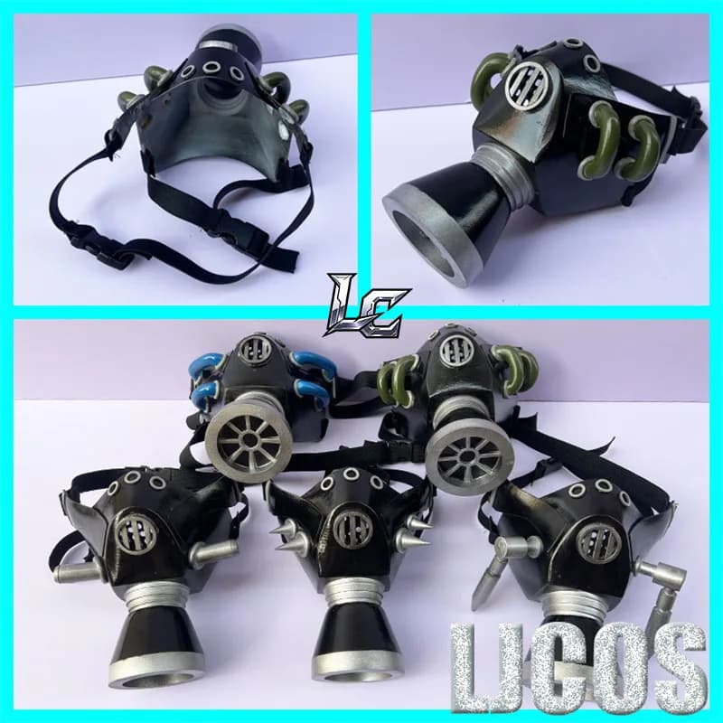 Anime GACHIAKUTA Riyo Rudo Tamsy Zanka Enjin Mask Cosplay Gas mask Puntelli Punk Gotico Anime Character Prop Tactical breathing