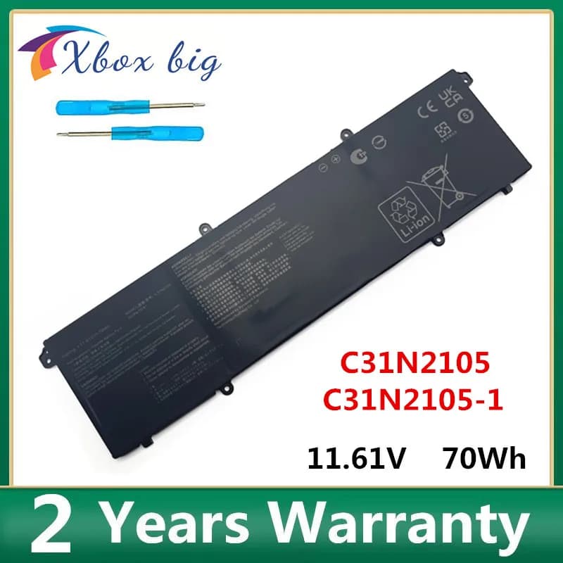 11.61V 70Wh C31N2105 Battery Suitable For ASUS Twin 15 K3502ZA12500 15.6-inch Laptop Notebook K3502ZA K3502 C31N2105 -1 UX3404VC