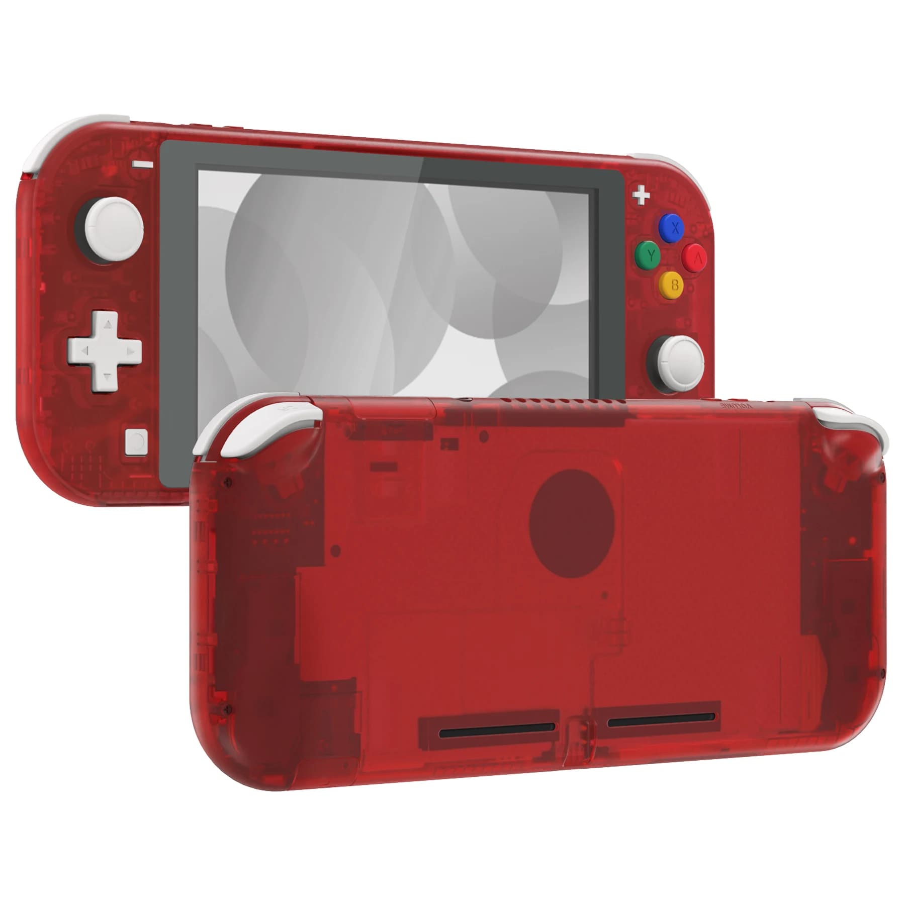 Custodia di ricambio eXtremeRate per Nintendo Switch Lite - Clear Red