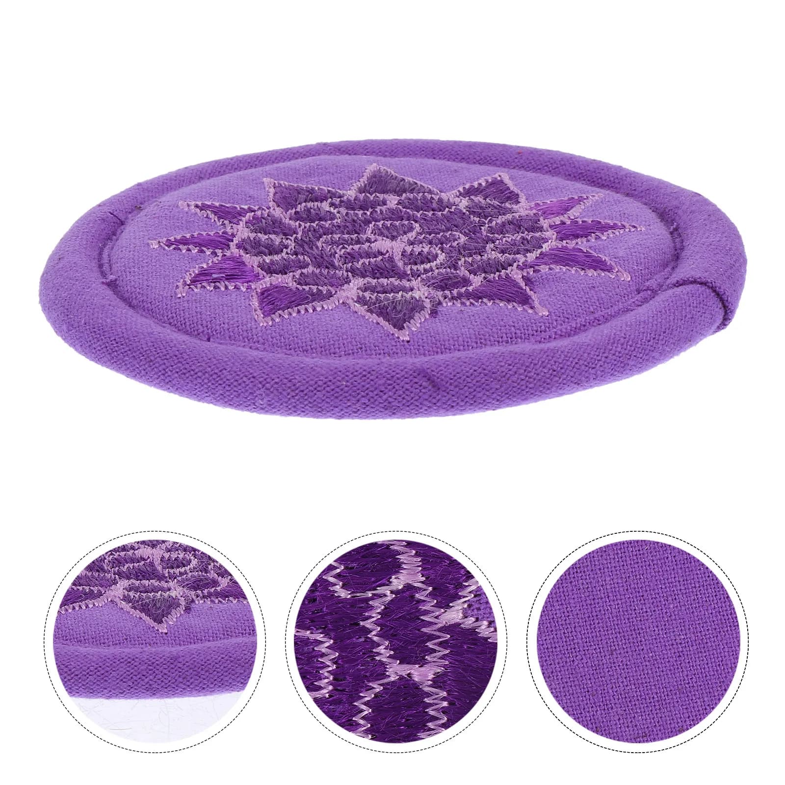 1Pcs Handmade Singing Bowl Pad Embroidered Cotton Cloth Mat for Tibetan Buddhist Practice Meditation and Buddha Hall Decoration