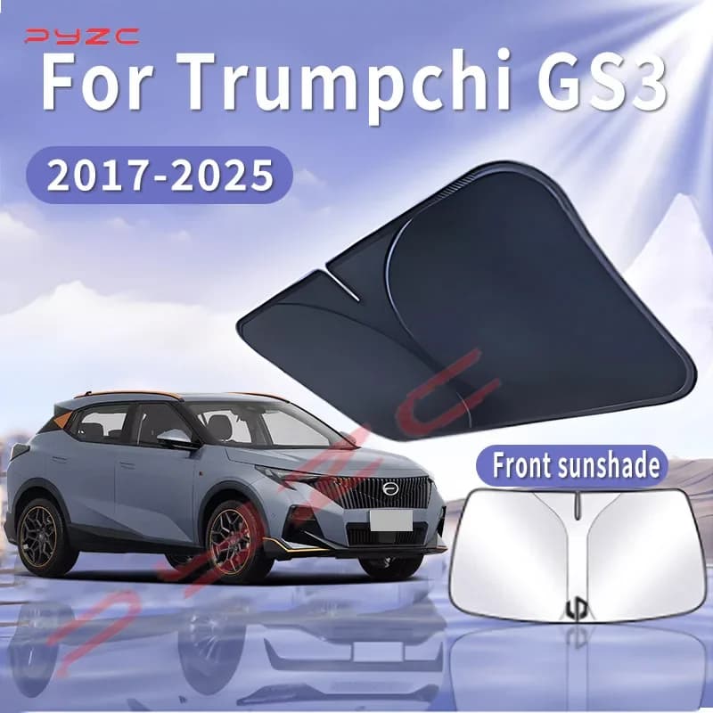 Foldable Car Sun Visor For Trumpchi GS3 2017~2025 2023 Front Windshield Sunshade Heat Insulation Summer Cooling Auto Accessories