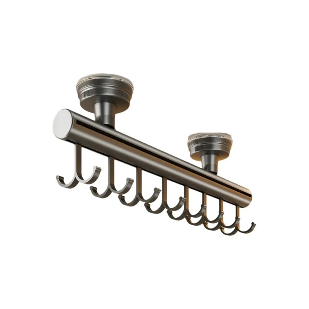 Space Saving Sliding Wardrobe Hooks Adjustable Moisture-proof Suction Cup Hook Removable No-Drill Vest Hook Wall Mounting
