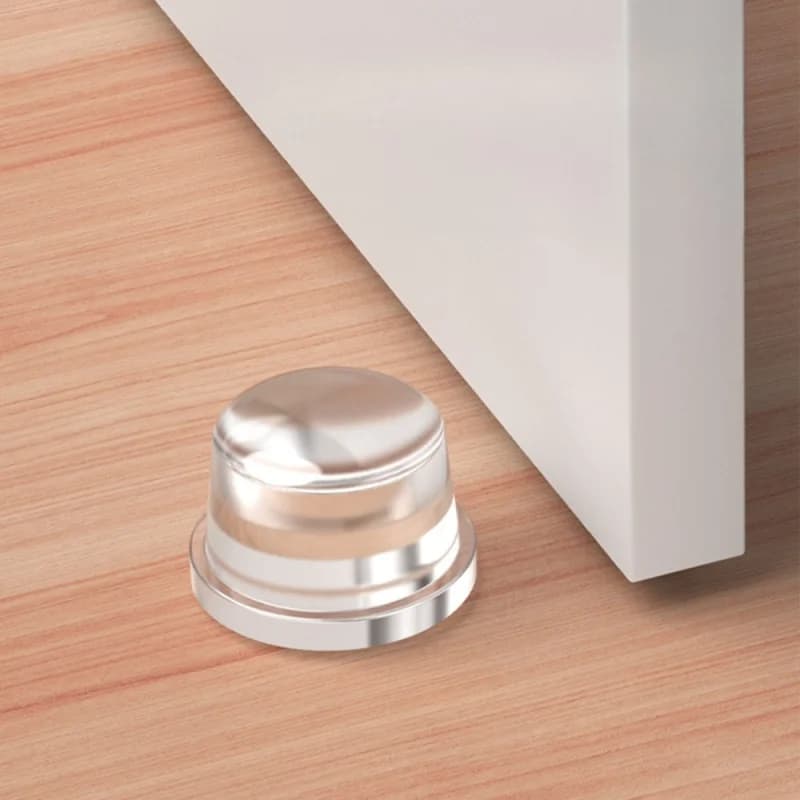 Fermaporta in Gel di Silicone Trasparente Premium: Cuscinetto Antiscivolo per Protezione di Pareti e Mobili
