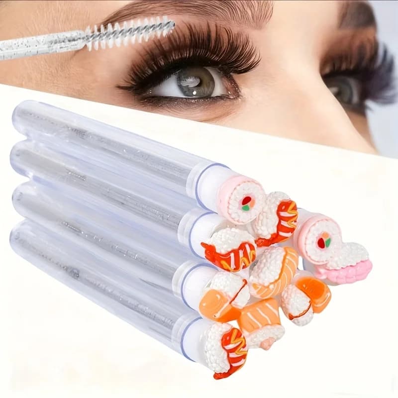 10 Pieces Brush for Eyelashes Container Brush for Mascara Bacchetta Spoolies for Eyelash Spoolie Suit Support Gift Makeup Brush