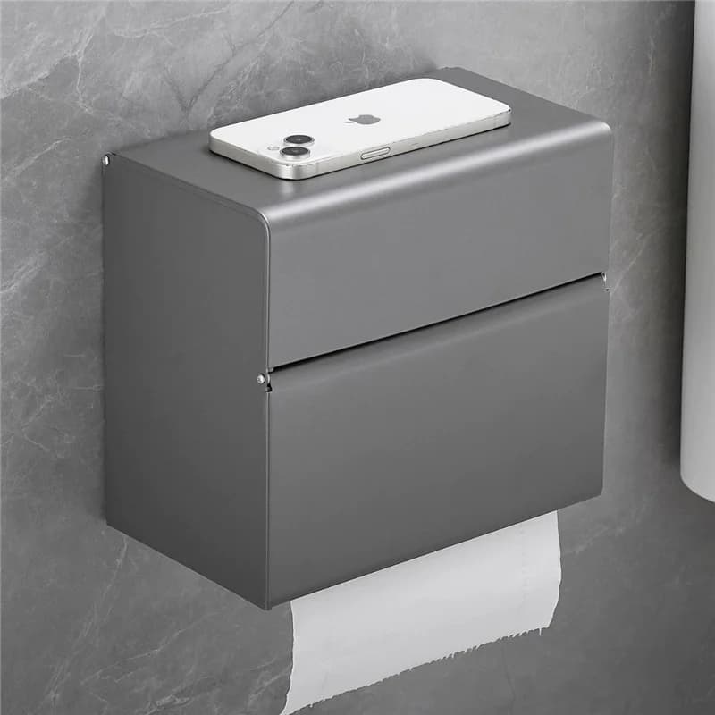 Portarotolo da bagno SUS304 Portarotolo di carta da bagno nero Portarotolo per fazzoletti grigi Portarotolo per carta igienica Scatole per fazzoletti