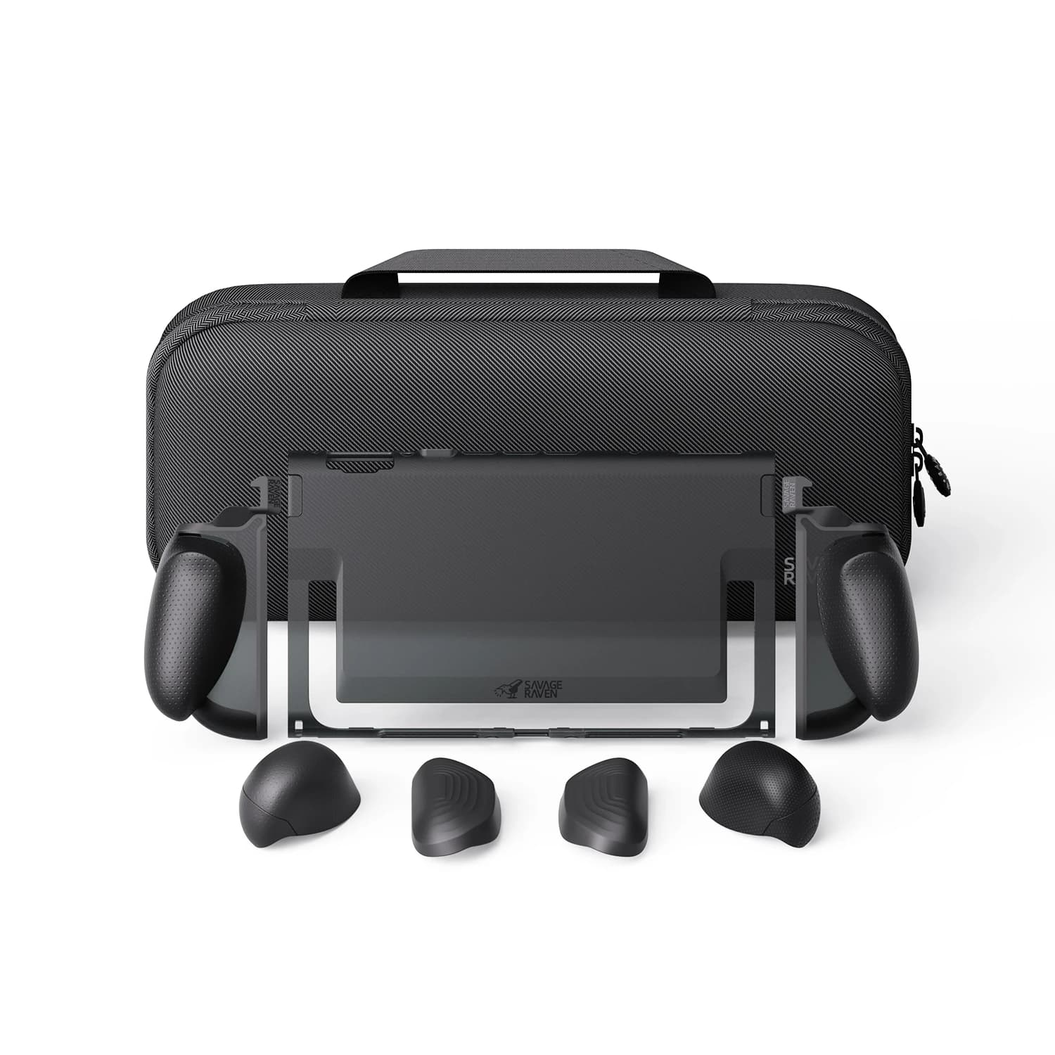 Savage Raven di Skull & Co. FissionGrip Bundle Custodia protettiva divisa dockingabile MaxCarry per Nintendo Switch 2