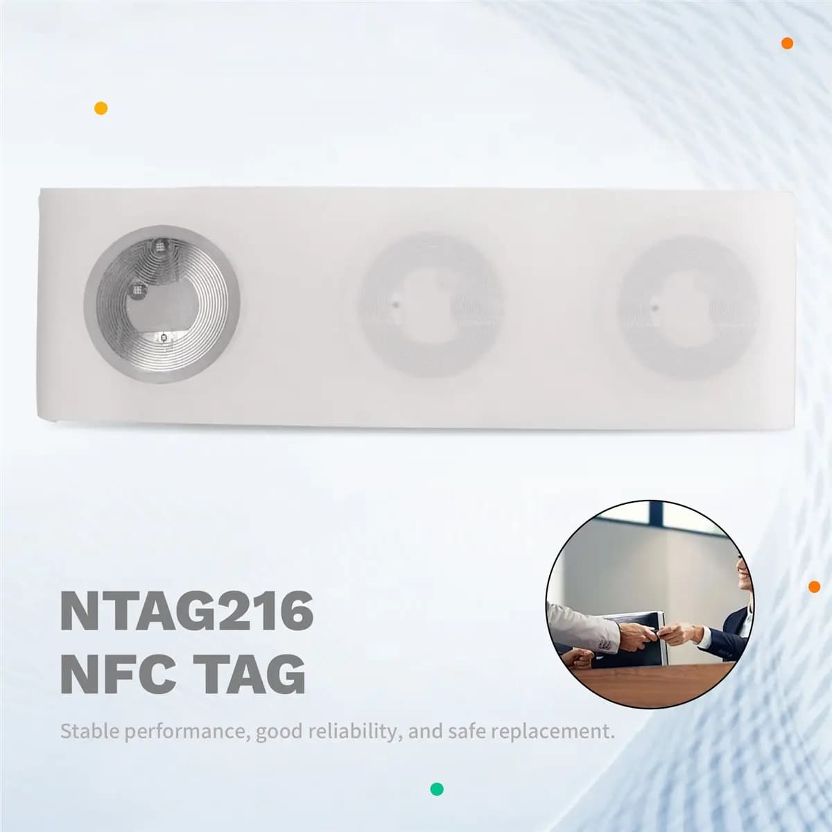 MALL 50 Pezzi Adesivi NFC Ntag216, Tag NFC Ntag216, Carte NFC 216, Adesivi NFC 13.56Mhz con Memoria da 888 Byte