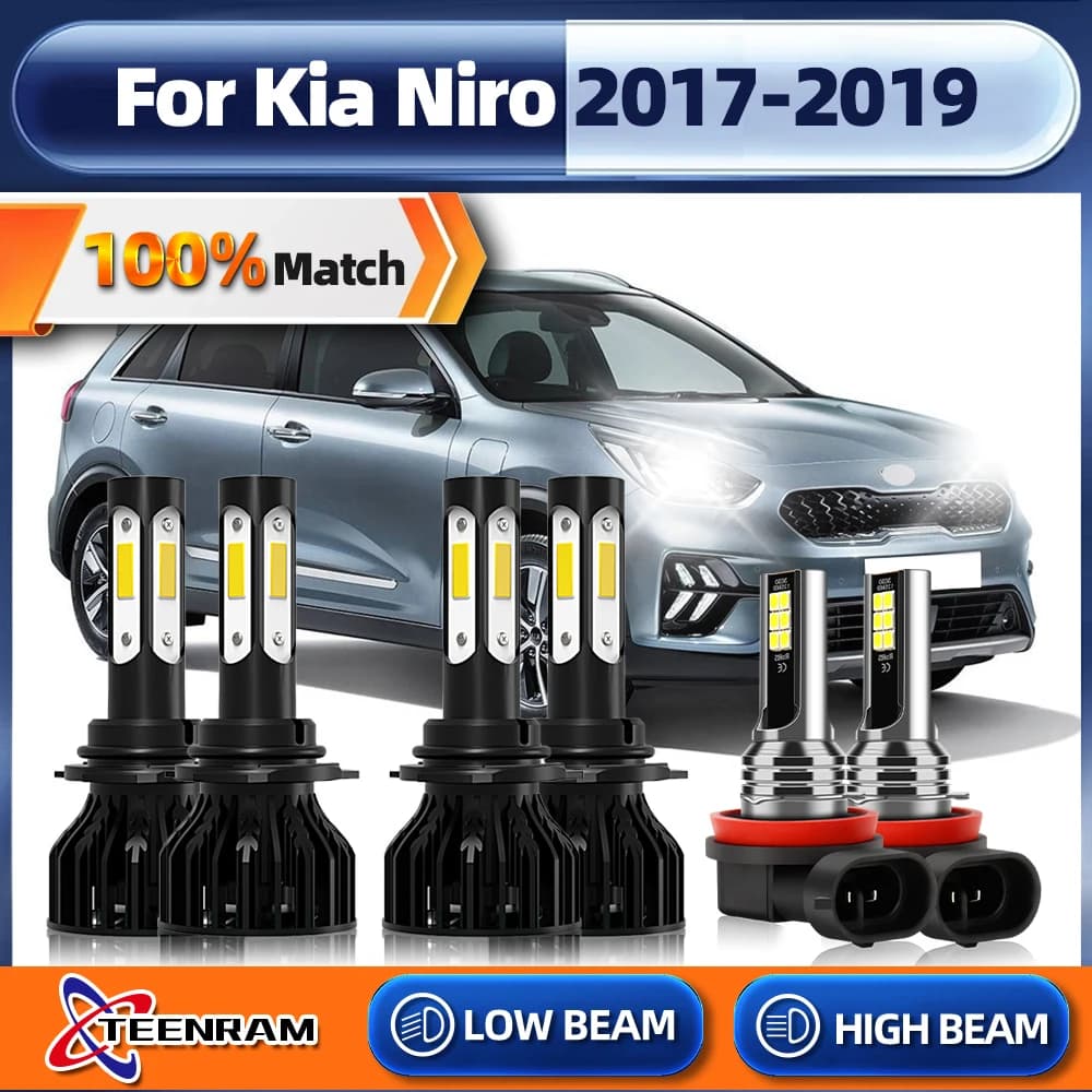 9005 HB3 H11 Canbus LED Car Headlight Bulbs 60000LM 360W Car Light 12V 6000K White Auto Fog Lamp For Kia Niro 2017 2018 2019