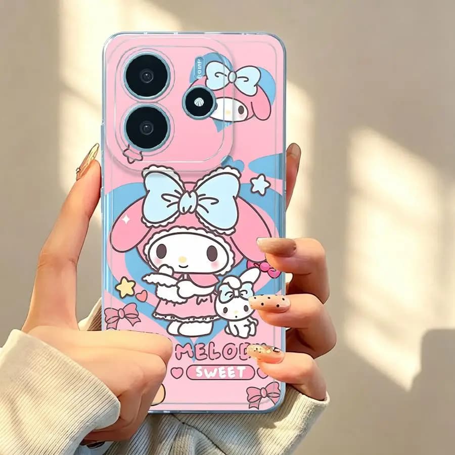 Cartoon Sanrio Melody Soft Phone Cover Case for Xiaomi Redmi Note 15 13C A4 Note 13 14 Pro Plus 9 10 11S 14C 10S 11 12 12S