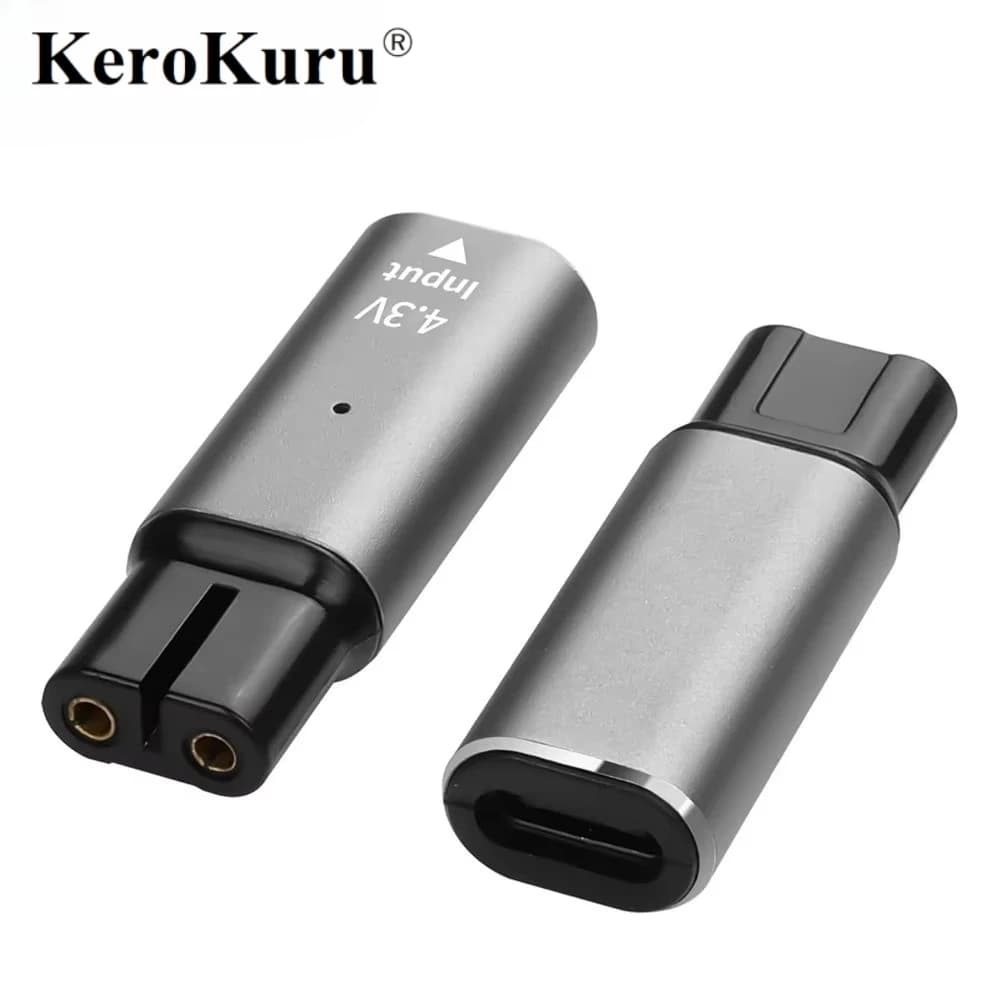 Adattatore Caricabatterie Kerokuru 4.3V Type-C per Rasoio, Compatibile con Philips Norelco One Blade QP2515 QP2510 QP2520 QP2620
