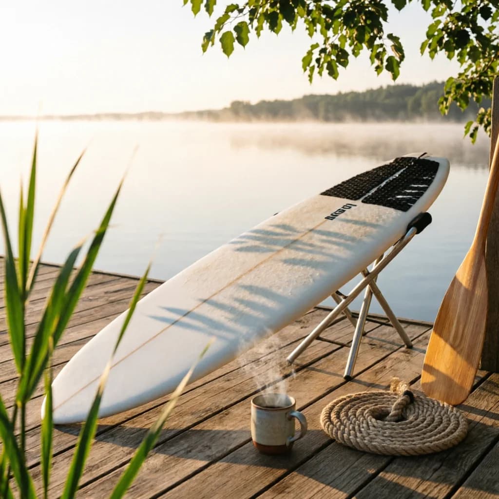 Folding Paddle Board Stands Foldable Folding Kayak Stand Freestanding Storage Rack Space-Saving for Kayakers, Garage, Dock