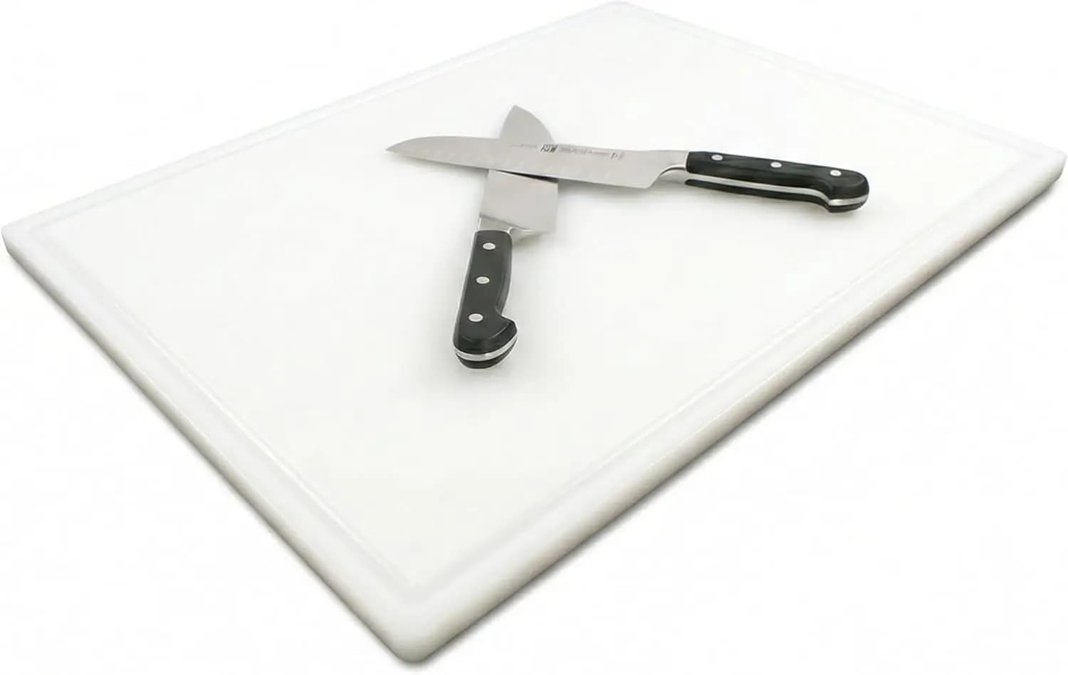 Tagliere in HDPE 18x12 pollici con scanalatura per succhi - Spessore 1/2 pollici per BBQ e affettatura