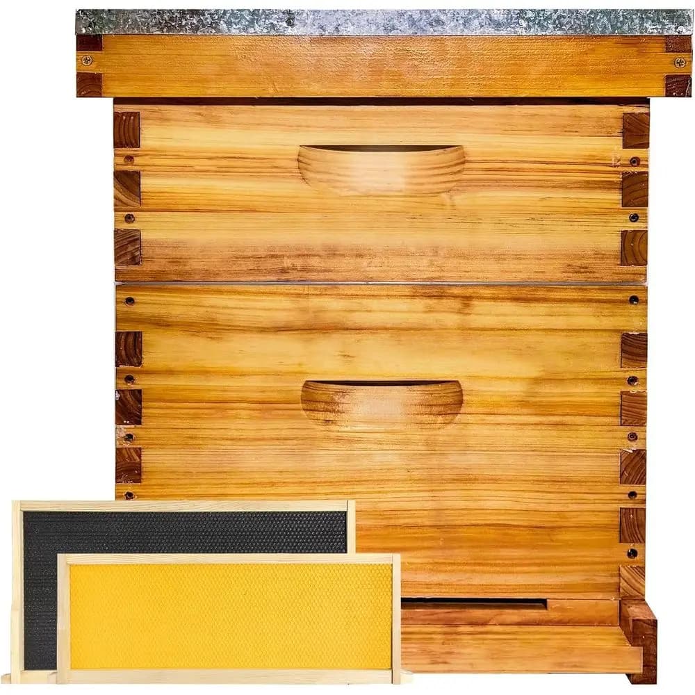 Beginner 8 e Hive Wax Coated Includes HIVs and Foundations (1 Deep Box & 1 Medium Box)