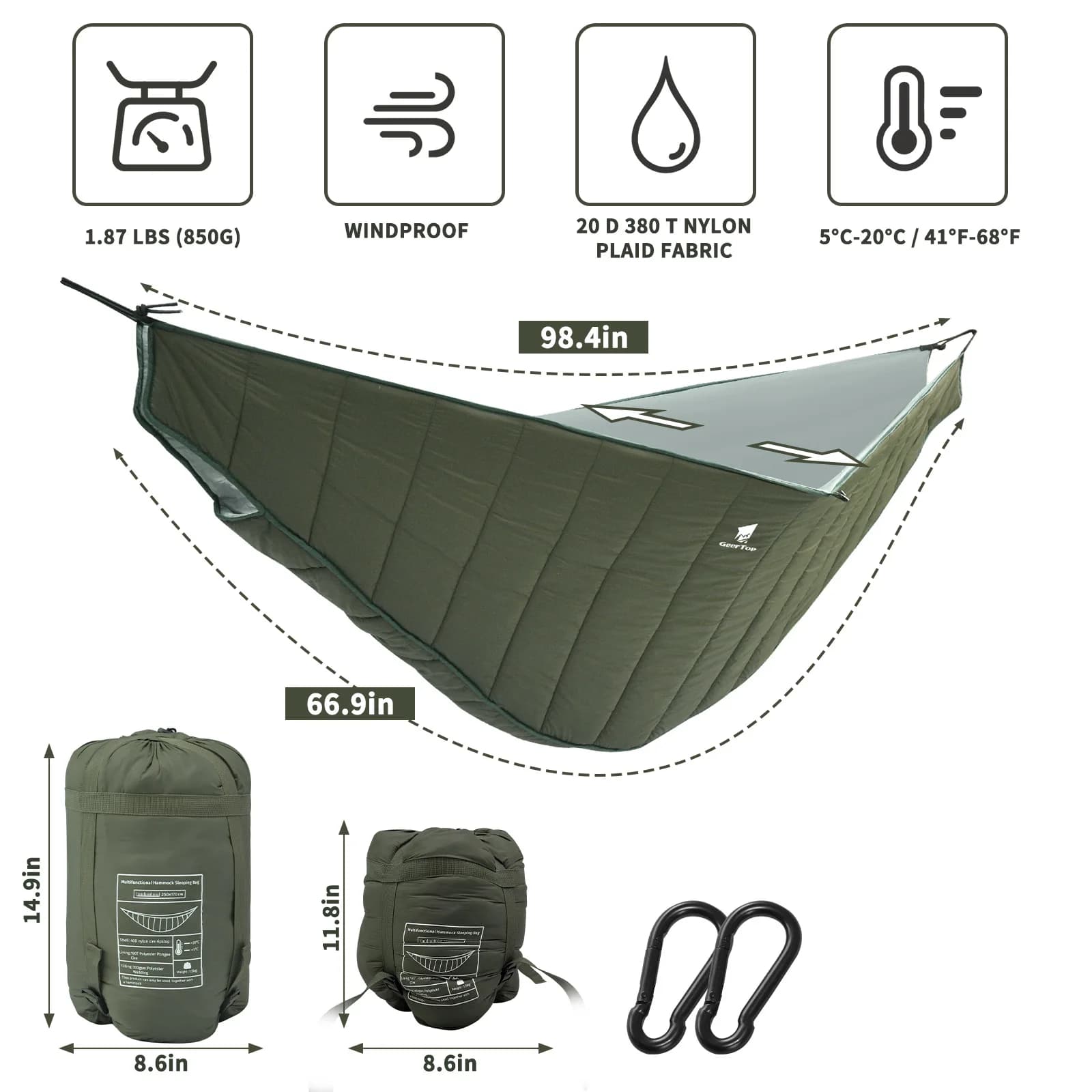 Amaca with double sleeping bag, portable camping chair for outdoors, cold-proof light camping blanket, L361