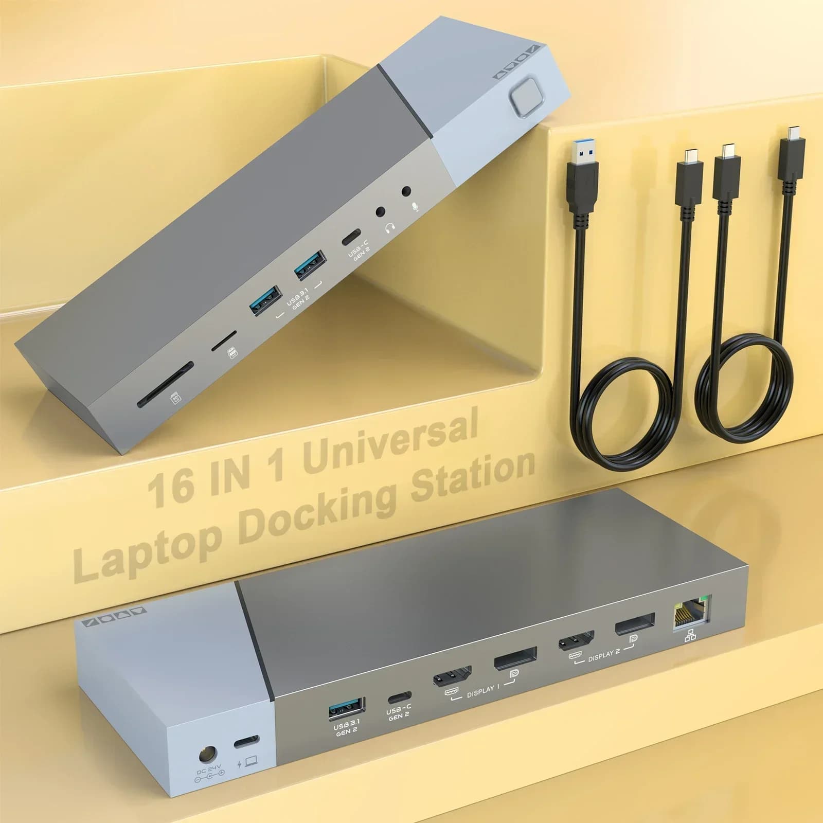 Docking station USB C adattatore multi monitor USB C doppio HDMI 16 in 1 per Dell XPS