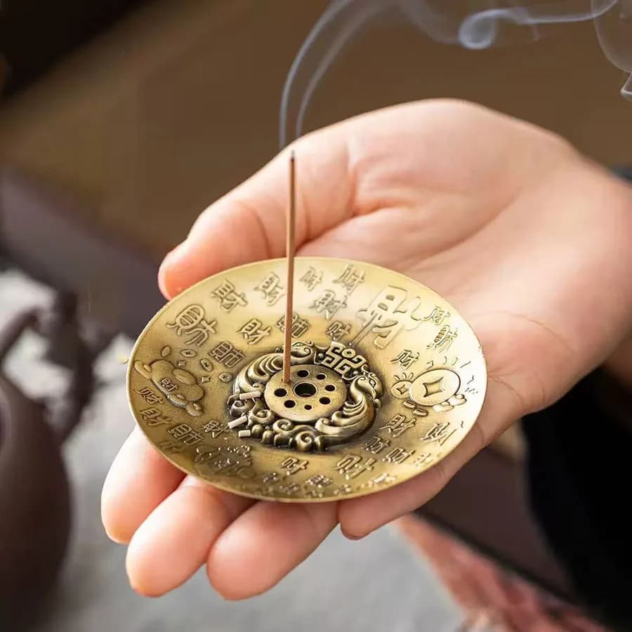 Portaincenso creativo, bastoncini di incenso al sandalo, base per bruciare, ornamento Feng Shui per la casa che attira la ricchezza
