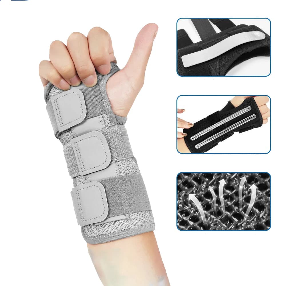 Supporto per Polso con Stecche per Sindrome del Tunnel Carpale, Supporto per Mano per Artrite, Tendinite, Distorsioni, Lesioni e Dolore al Polso, 1 Pezzo