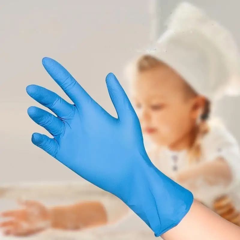 20/50 pezzi di guanti monouso in nitrile per bambini, per lavori manuali, pittura, giardinaggio, cucina, pulizia della casa, senza polvere