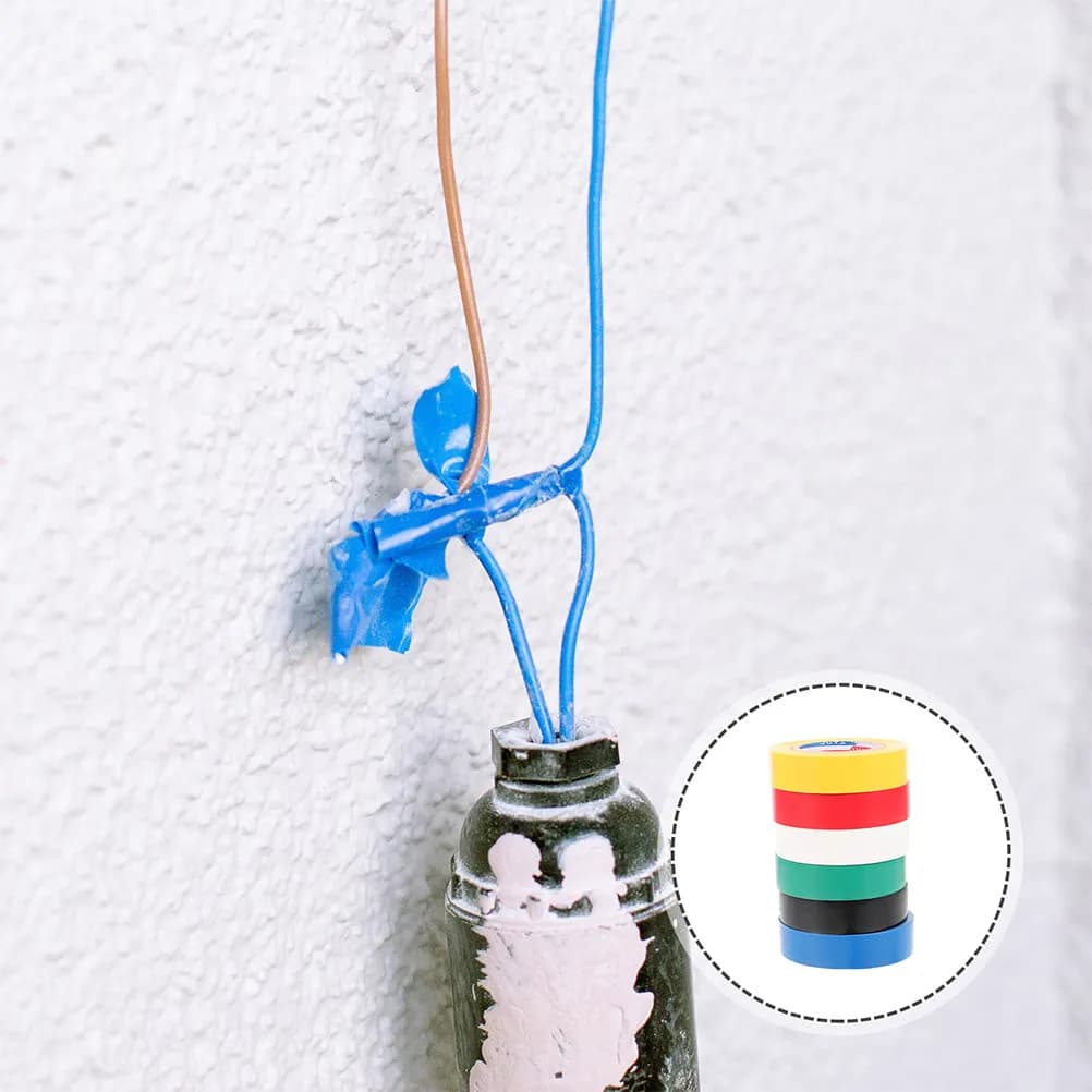12 Rotoli di Nastro Isolante Elettrico Professionale in PVC per Uso Interno ed Esterno, Gestione Cavi e Sicurezza