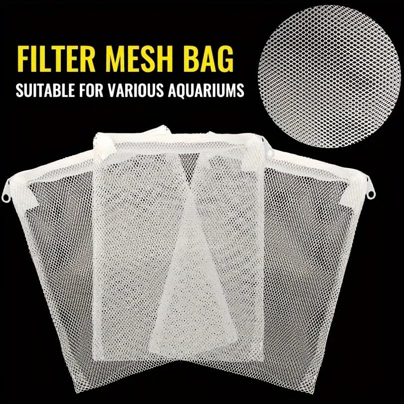 Sacchetti filtranti riutilizzabili con cerniera per acquari - Sacchetti filtranti per acquari a maglia fine per schiumarelli a carbone attivo e proteici
