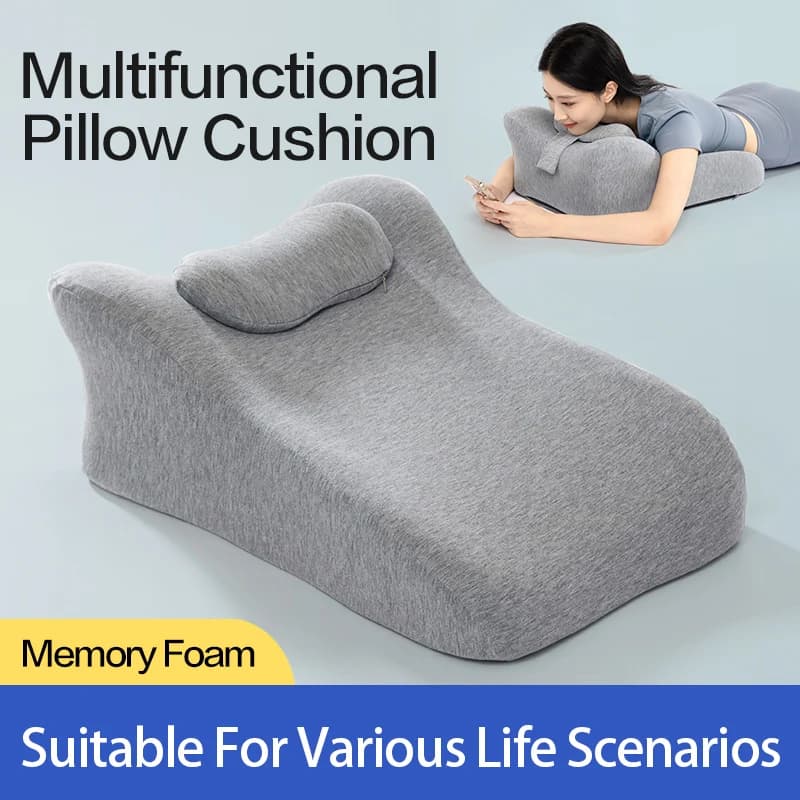 Cuscino ergonomico di supporto lombare - Cuscino di posizione propensa per viaggi, fodera lavabile rimovibile, cuscino per soggiorno camera da letto