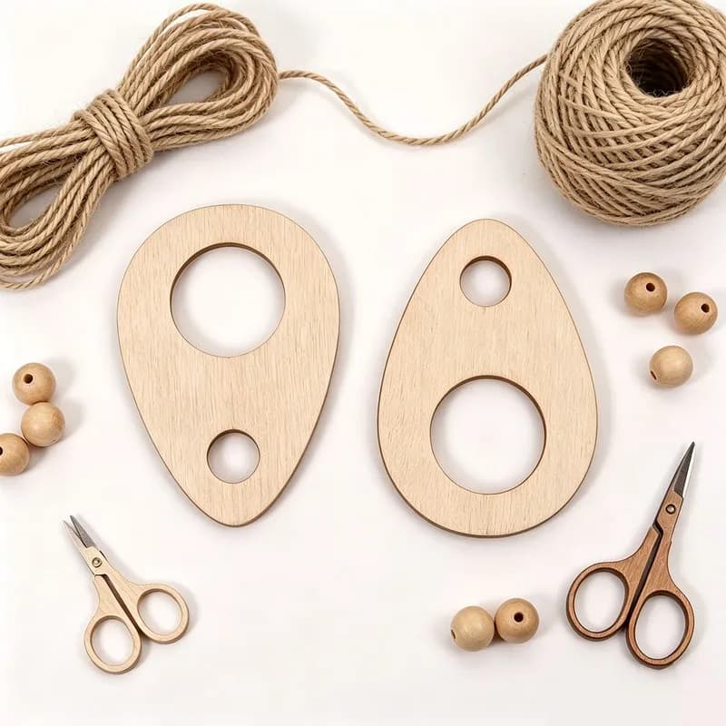 34 pcs Wood Thread Organizers, Natural Wood Material and Smooth Surface Finish, ideal for Embroidery Floss Storage