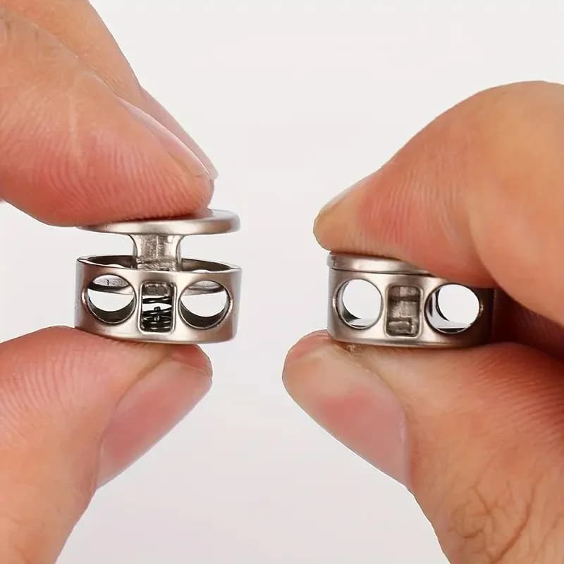 Pack of 6 locks for laces without tie: spring loaded and easy to install for sports and casual shoes