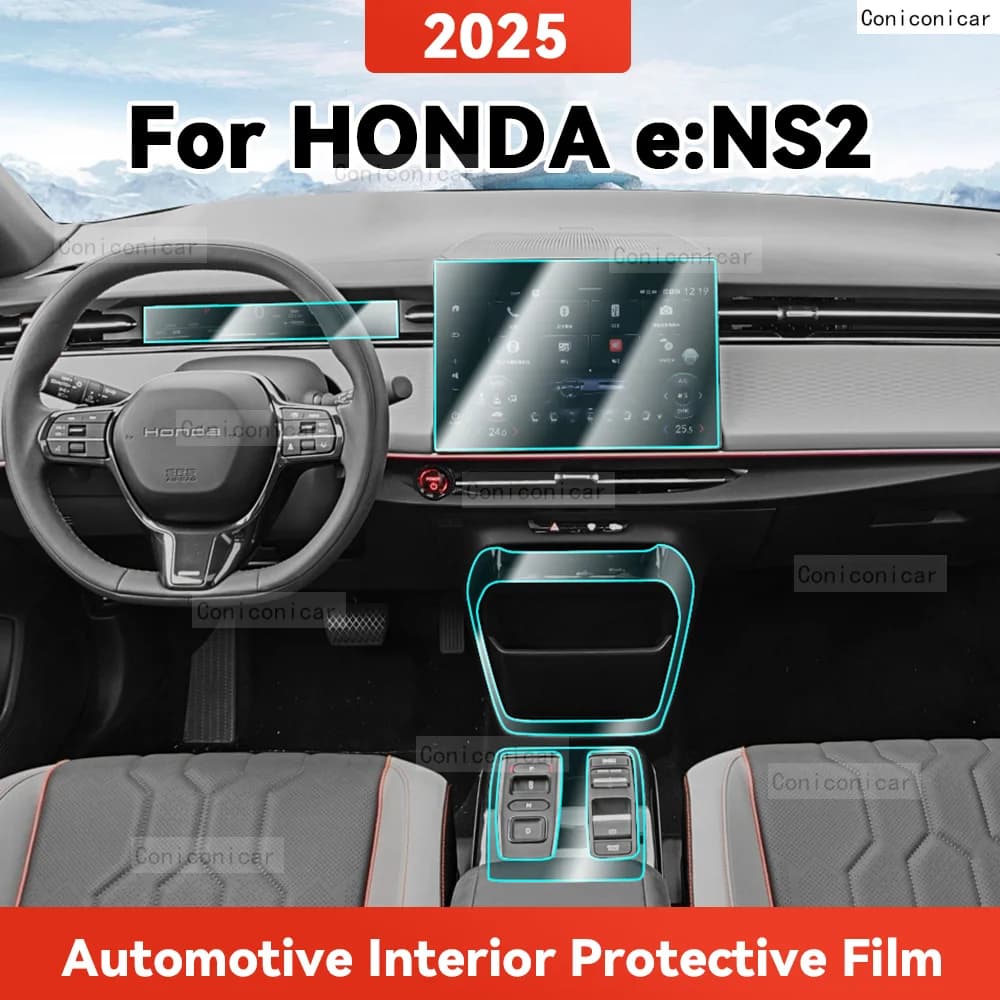 Pellicola Protettiva Trasparente in TPU per HONDA e:NS2 2025, Accessorio Adesivo per Pannello di Navigazione e Controllo Centrale dell'Auto